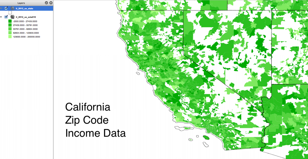 California Zip Code Income Data