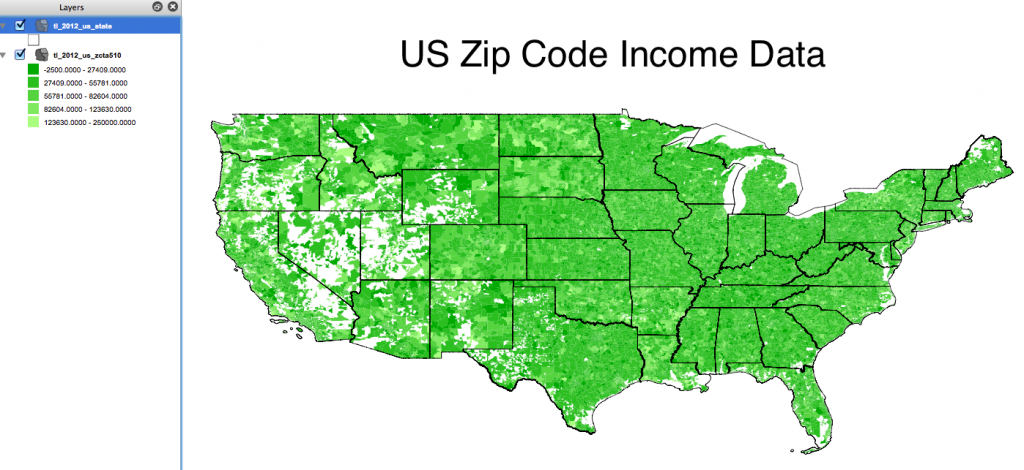 US Zip Code Income Data