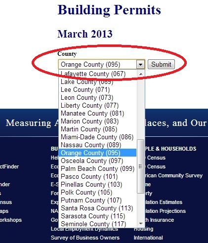 We'll select Orange County as an example